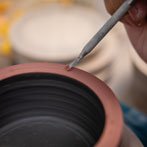 Jin Eui Kim at work in his studio 2019